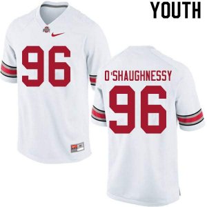 Youth Ohio State Buckeyes #96 Michael O'Shaughnessy White Nike NCAA College Football Jersey For Sale QSL2744DV